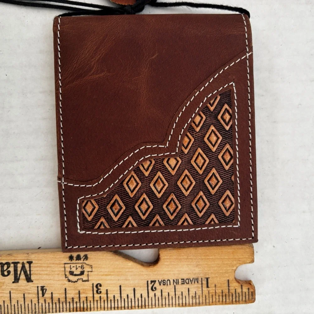 Myra Flam Bifold Wallet Mens Brown Leather Tooled Western Cowboy New